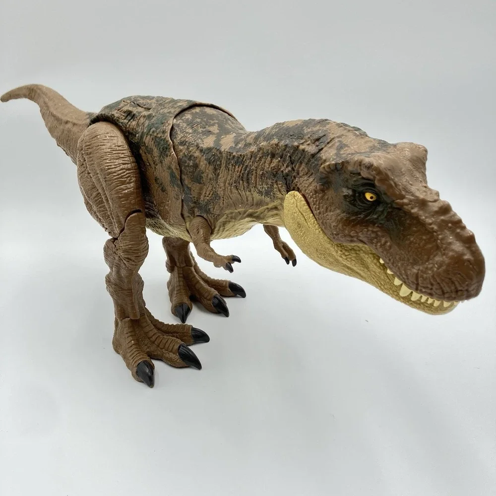 Mattel Jurassic World Thrash N Throw Tyrannosaurus T-Rex Action Figure Toy Roars
